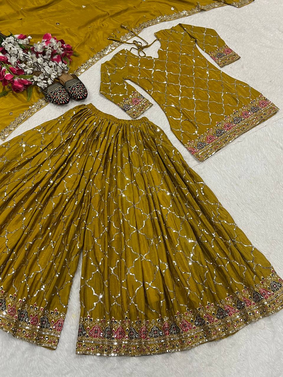 Bridal Sophistication: The Ivory Lattice Ceremonial Gharara